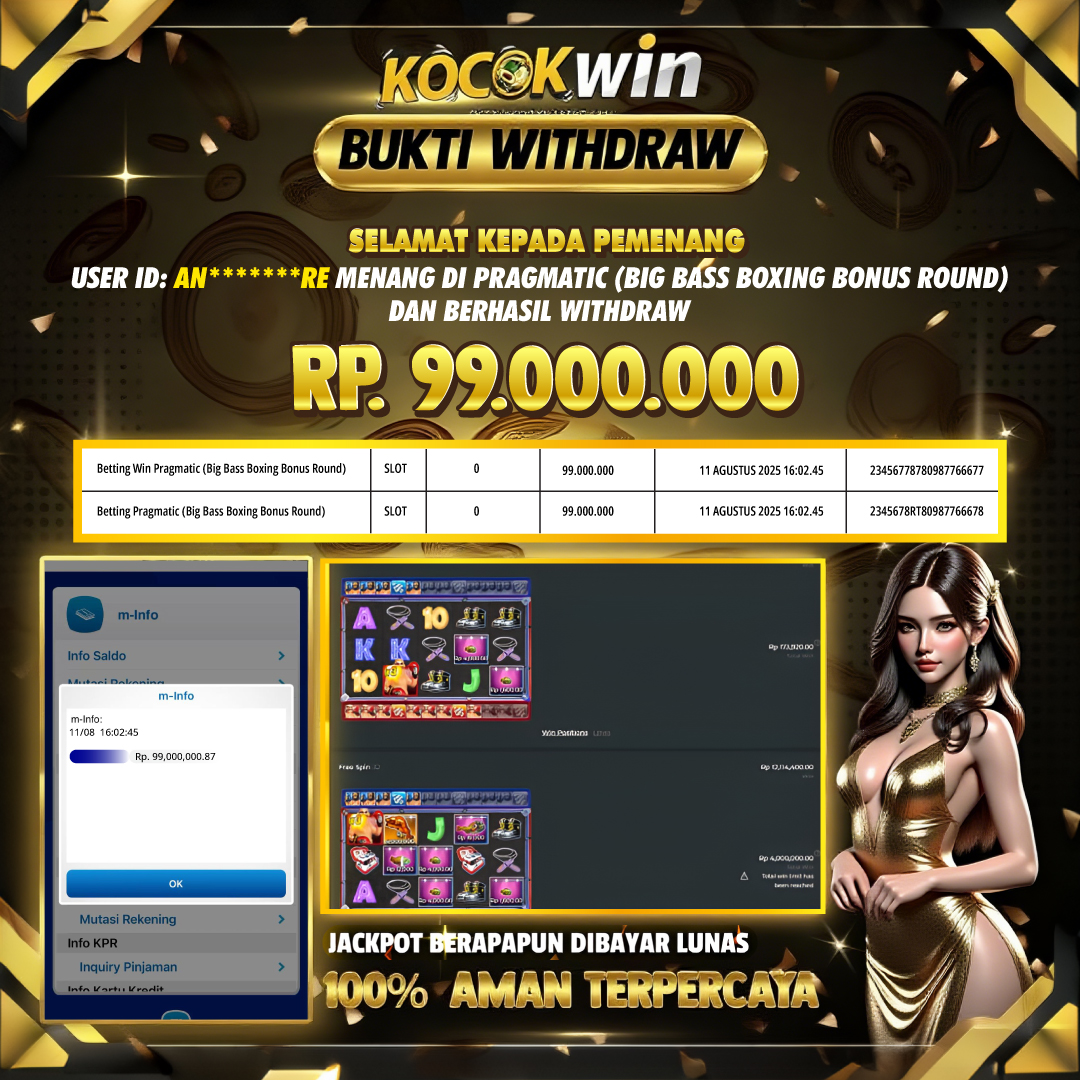 BUKTI WITHDRAW PRACMATIC (BIG BASS BOXING BONUS ROUND)- KOCOKWIN