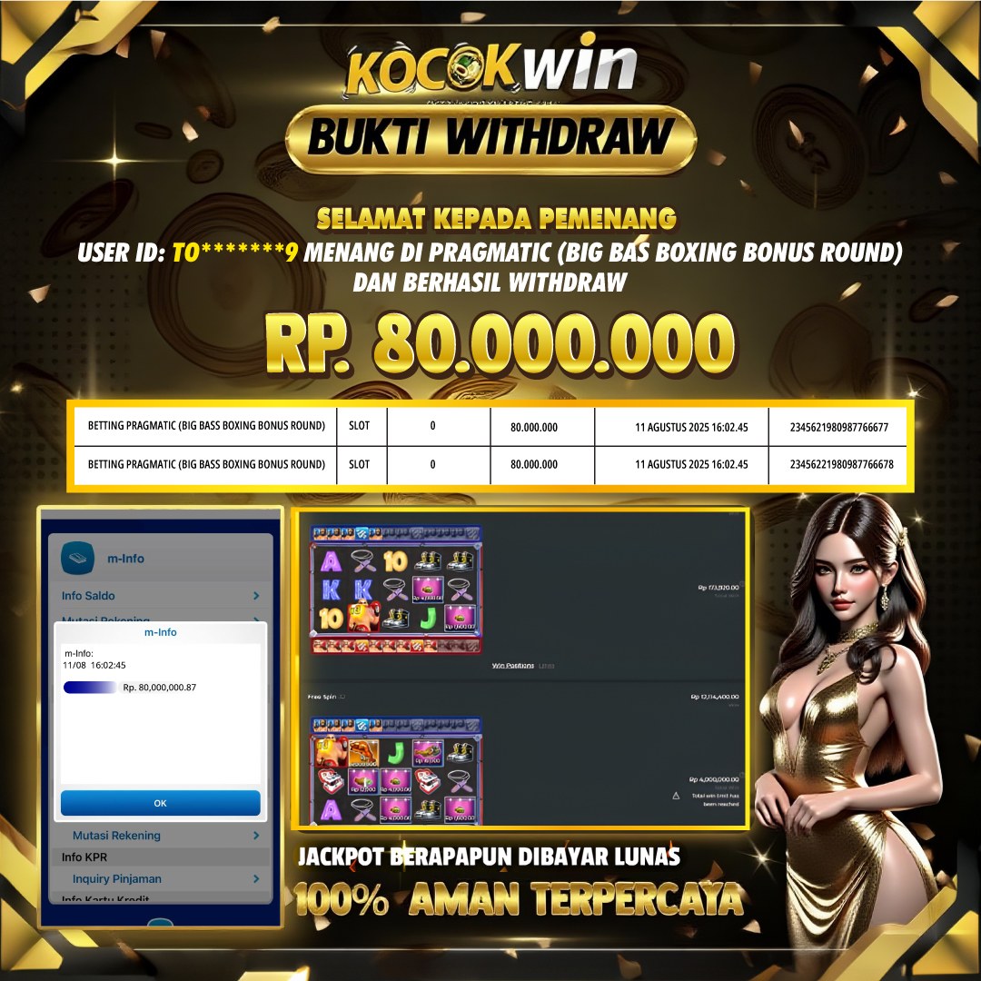 BUKTI WITHDRAW PRACMATIC (BIG BASS BOXING BONUS ROUND)- KOCOKWIN
