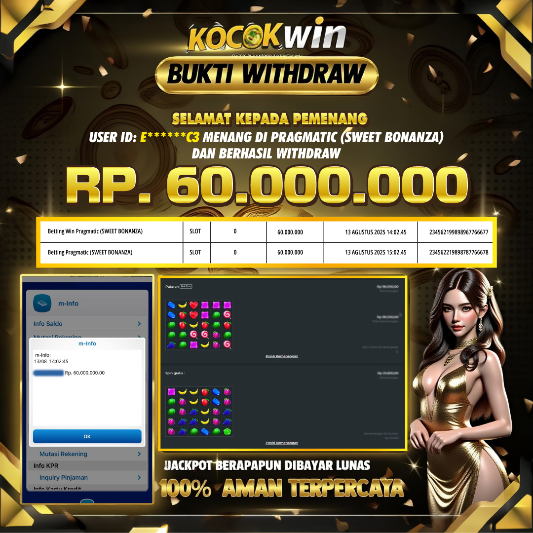 BUKTI WITHDRAW PRAGMATIC (SWEET BONANZA )- KOCOKWIN