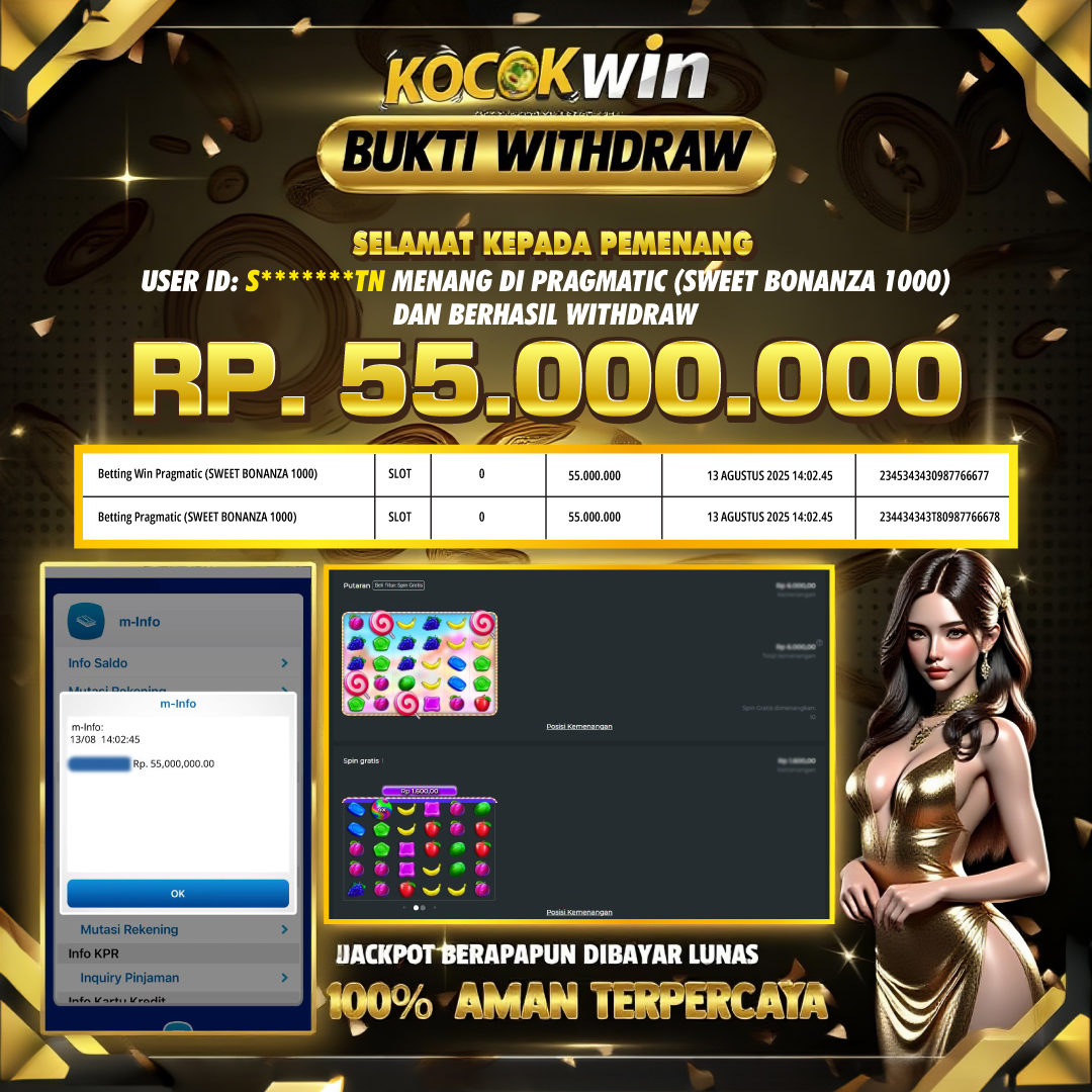 BUKTI WITHDRAW PRAGMATIC (SWEET BONANZA 1000)- KOCOKWIN