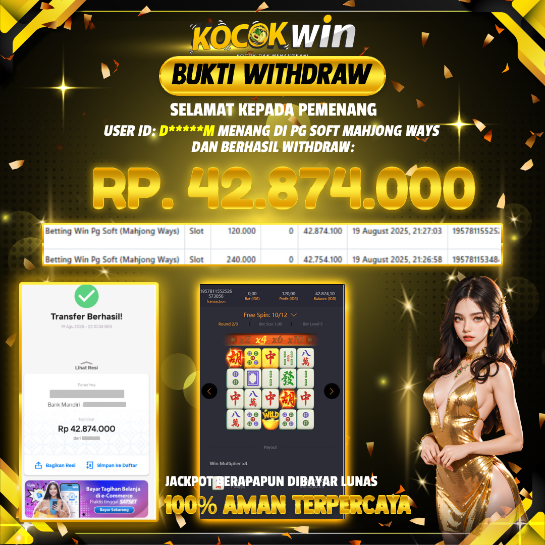 BUKTI WITHDRAW PG SOFT (MAHJONG WAYS )- KOCOKWIN