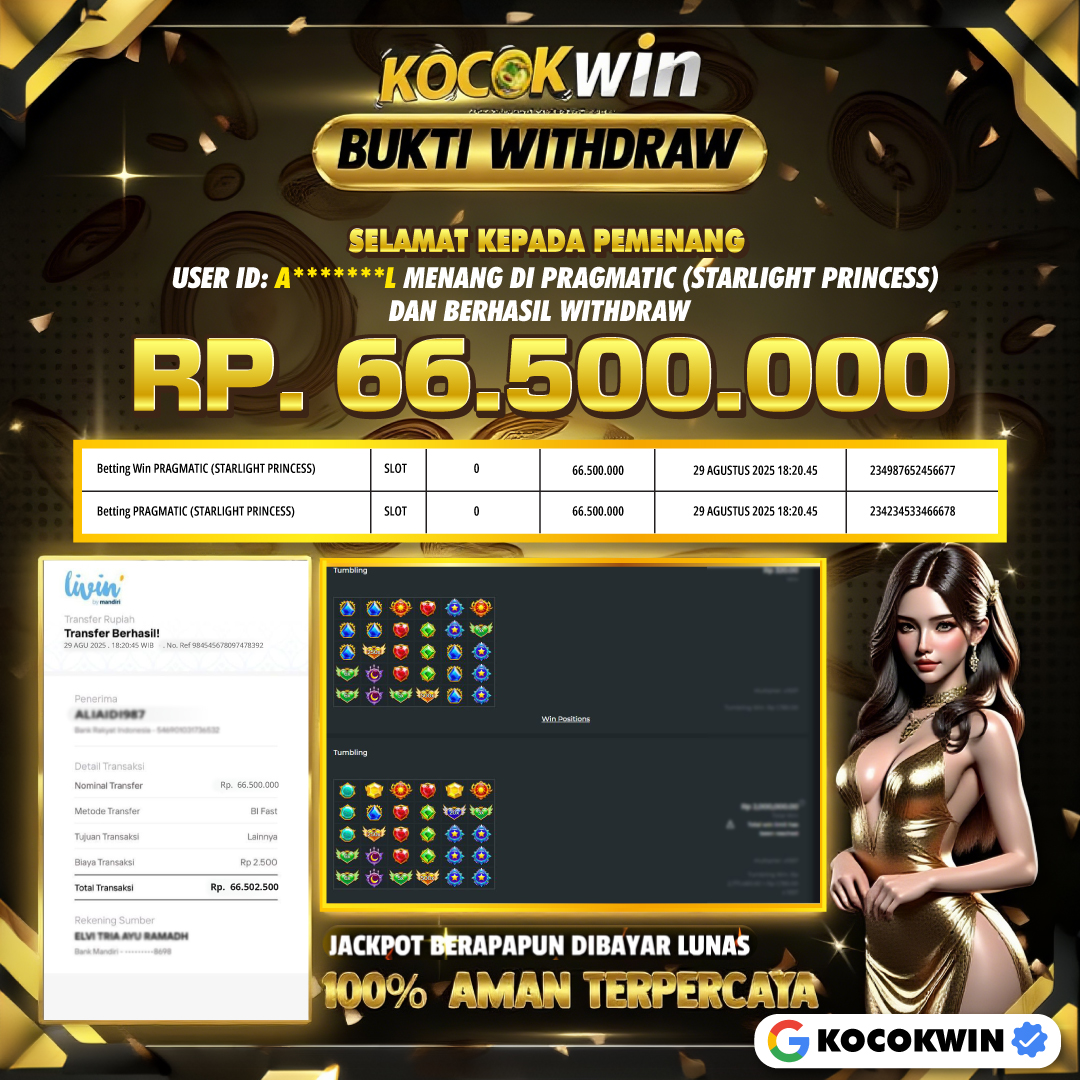 BUKTI WITHDRAW PRAGMATIC (STARLIGHT PRINCESS)- KOCOKWIN