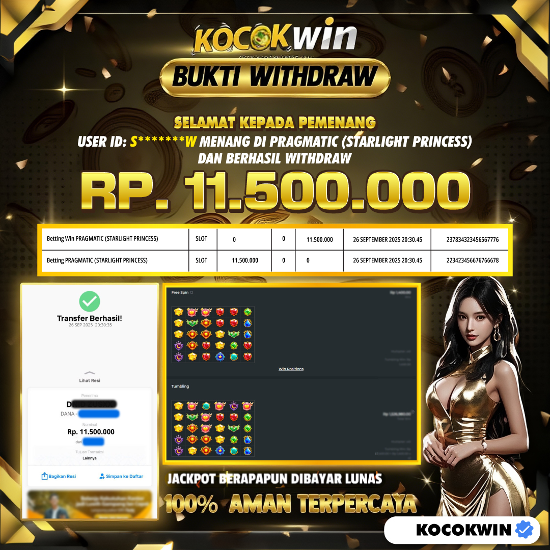 BUKTI WITHDRAW PRAGMATIC (STARLIGHT PRINCESS)- KOCOK WIN