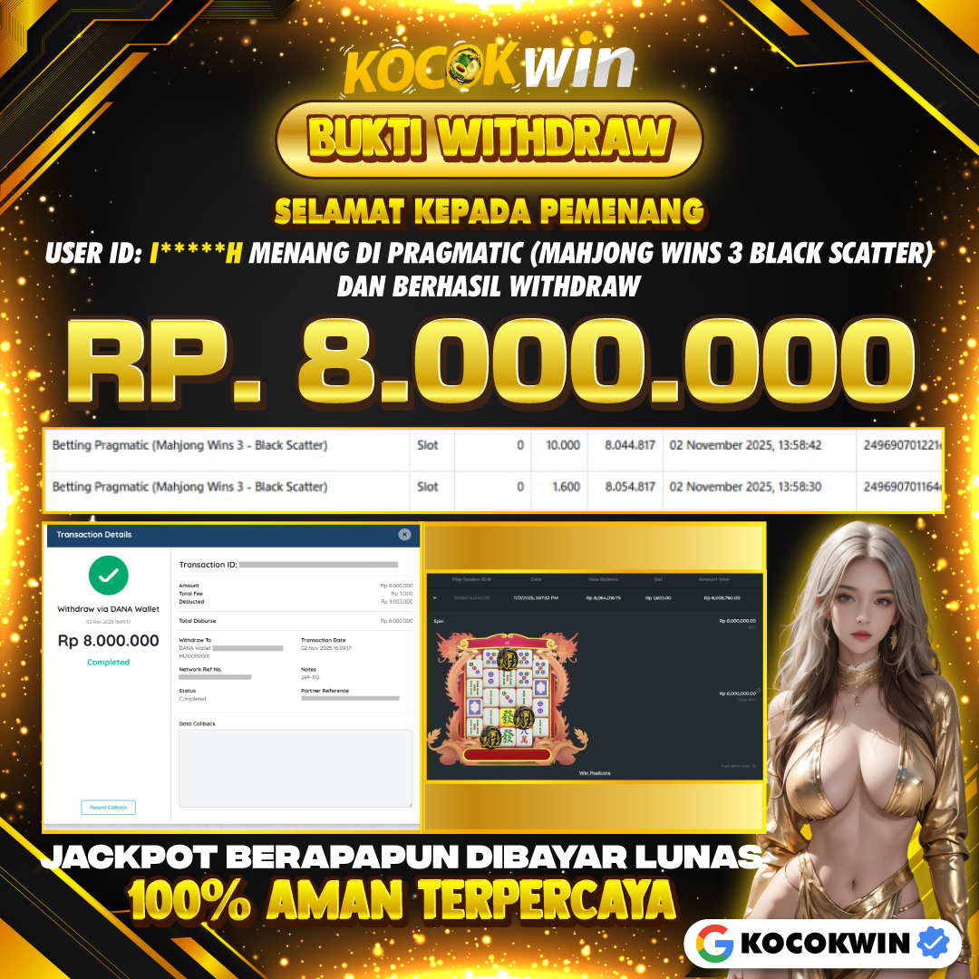BUKTI WITHDRAW PRAGMATIC (MAHJONG WINS 3 BLACK SCATTER)- KOCOK WIN