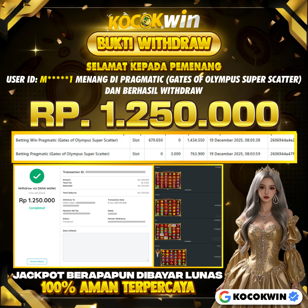 BUKTI WITHDRAW PRAGMATIC (GATE OF OLYMPUS SUPER SCATTER )- KOCOK WIN