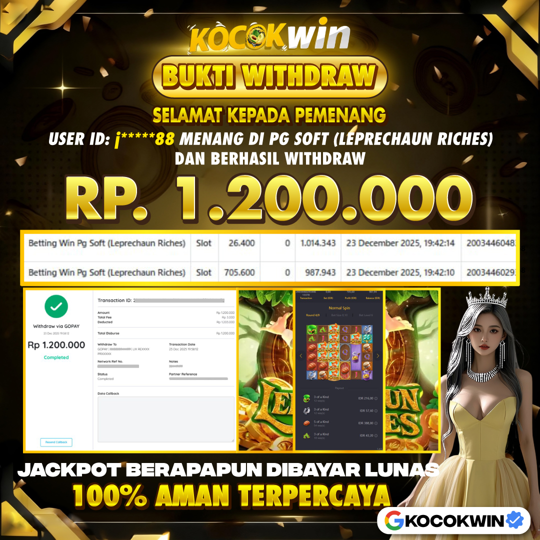 BUKTI WITHDRAW PG SOFT (LEPRECHAUN RICHES )- KOCOK WIN