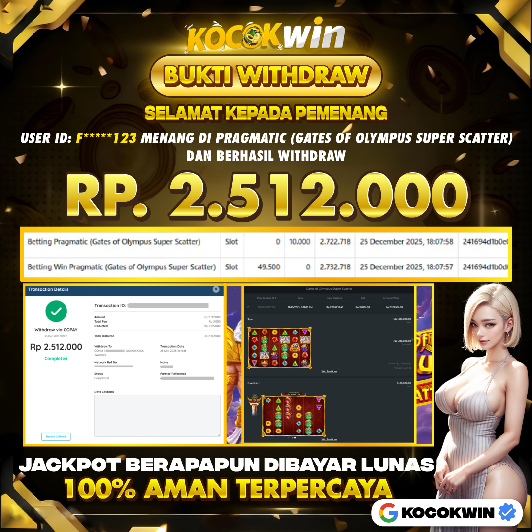 BUKTI WITHDRAW PRAGMATIC (GATE OF OLYMPUS SUPER SCATTER )- KOCOK WIN