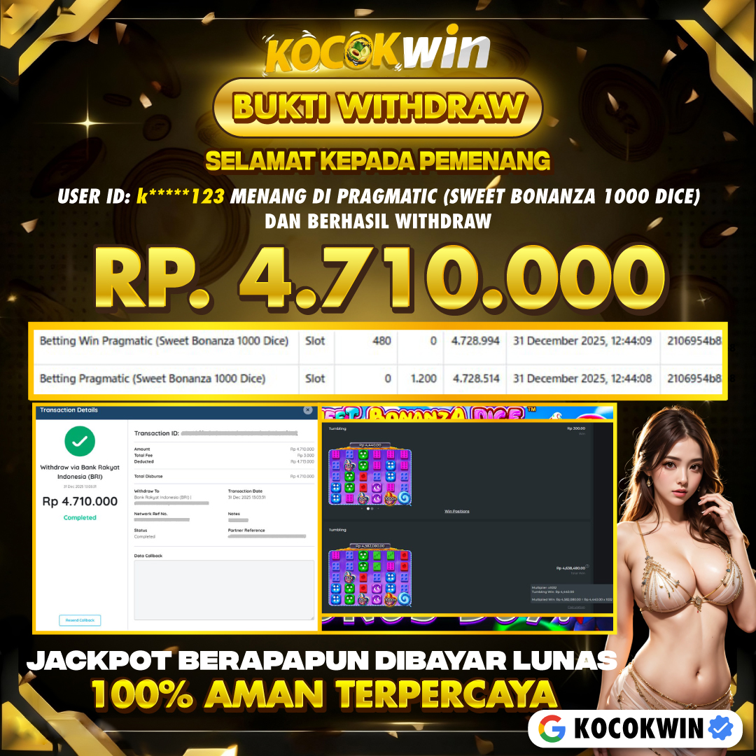BUKTI WITHDRAW PRAGMATIC (SWEET BONANZA 1000 DICE)- KOCOK WIN