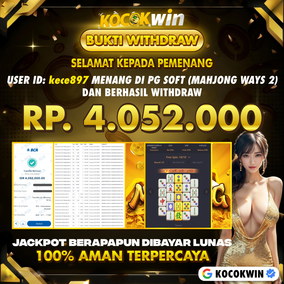 BUKTI WITHDRAW PG SOFT (MAHJONG WAYS 2)- KOCOK WIN
