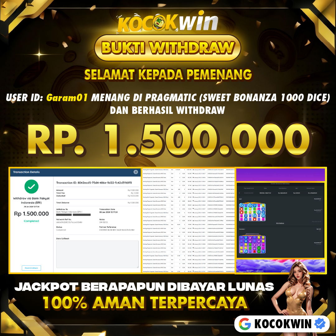 BUKTI WITHDRAW PRAGMATIC PLAY (SWEET BONANZA 1000 DICE)- KOCOK WIN