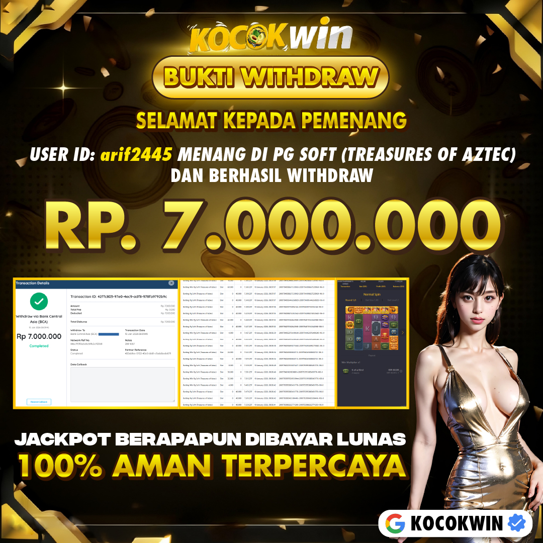 BUKTI WITHDRAW PG SOFT (TREASURES OF AZTEC) - KOCOK WIN