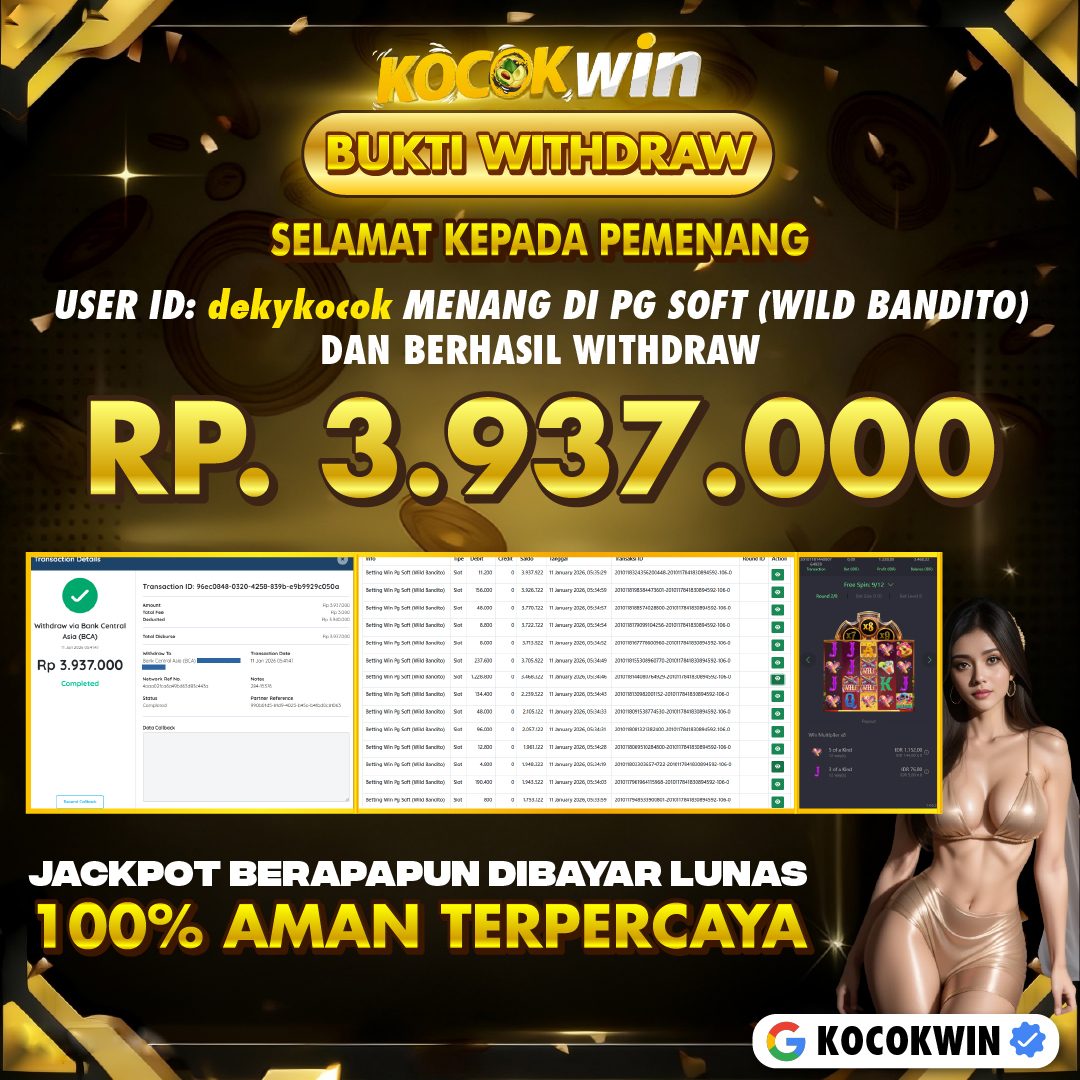 BUKTI WITHDRAW PG SOFT (WILD BANDITO) - KOCOK WIN