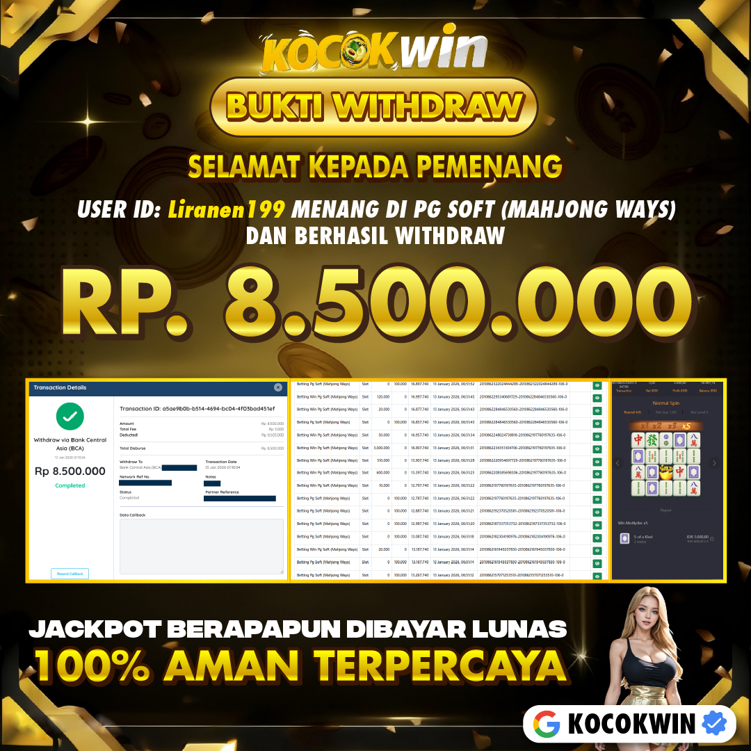 BUKTI WITHDRAW PG SOFT ( MAHJONG WAYS ) - KOCOK WIN