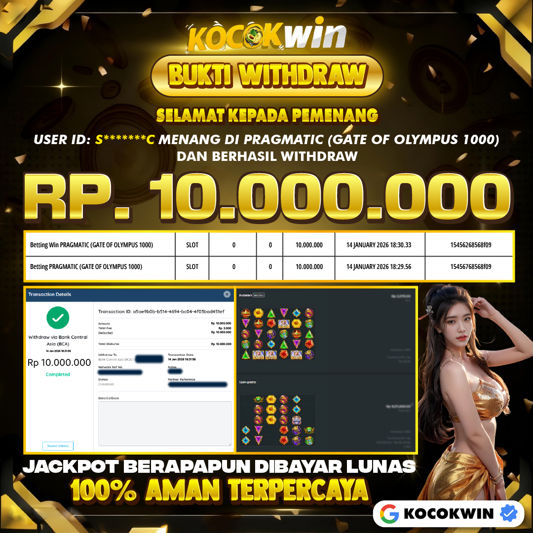 BUKTI WITHDRAW PRAGMATIC ( GATES OF OLYMPUS 1000 ) - KOCOK WIN