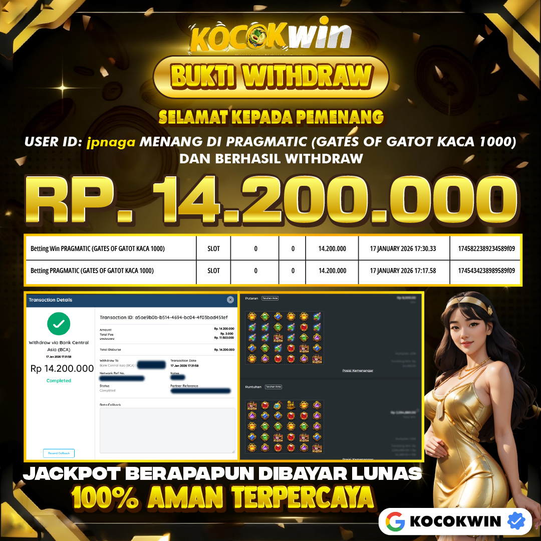 BUKTI WITHDRAW PRAGMATIC ( GATES OF GATOT KACA 1000 ) - KOCOK WIN