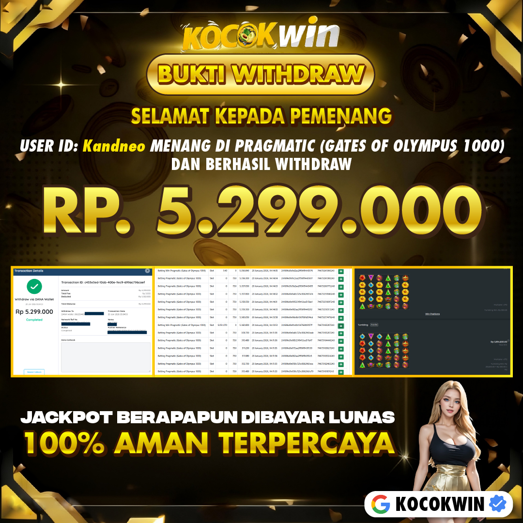 BUKTI WITHDRAW PRAGMATIC (GATES OF OLYMPUS 1000) - KOCOK WIN