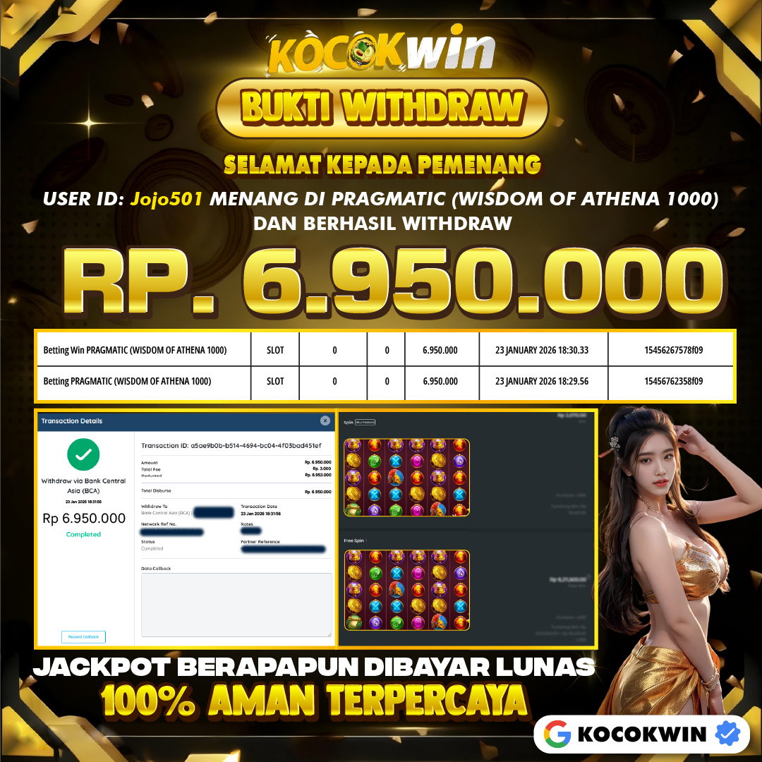 BUKTI WITHDRAW PRAGMATIC (WISDOM OF ATHENA 1000) - KOCOK WIN