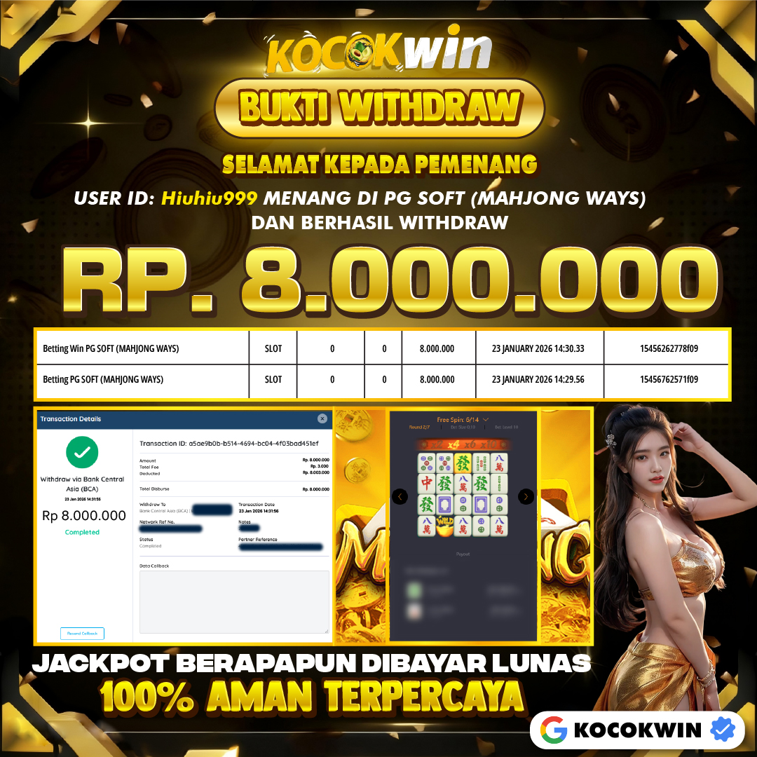 BUKTI WITHDRAW PG SOFT (MAHJONG WAYS) - KOCOK WIN