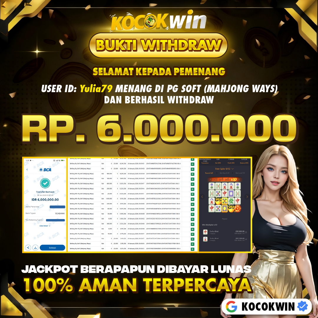 BUKTI WITHDRAW PG SOFT (MAHJONG WAYS) - KOCOK WIN