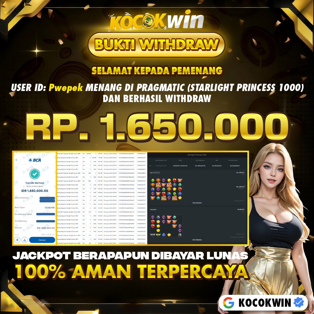 BUKTI WITHDRAW PRAGMATIC (STARLIGHT PRINCESS 1000) - KOCOK WIN