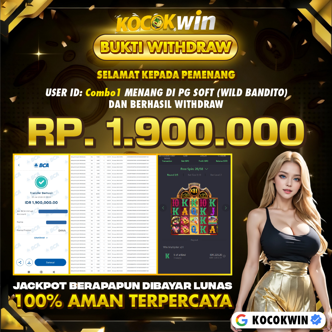 BUKTI WITHDRAW PG SOFT (WILD BANDITO) - KOCOK WIN