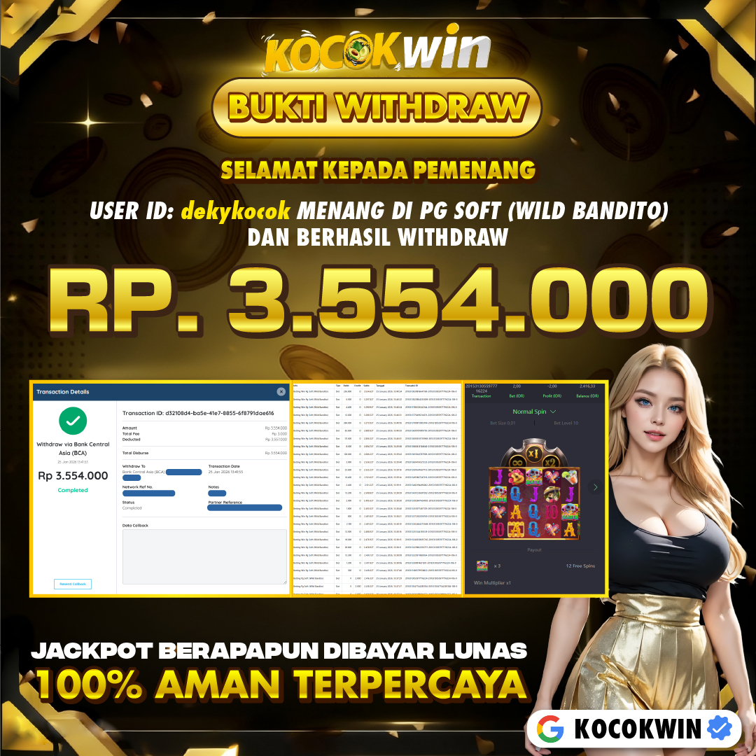 BUKTI WITHDRAW PG SOFT (WILD BANDITO) - KOCOK WIN