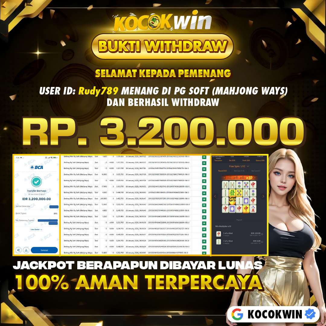 BUKTI WITHDRAW PG SOFT (MAHJONG WAYS) - KOCOK WIN