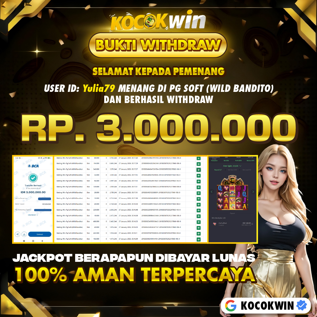 BUKTI WITHDRAW PG SOFT (WILD BANDITO) - KOCOK WIN