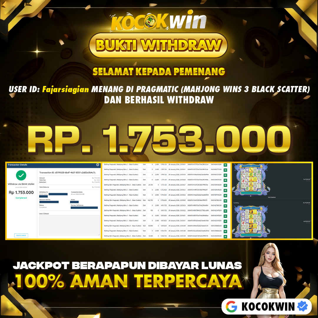 BUKTI WITHDRAW PRAGMATIC (MAHJONG WINS 3 BLACK SCATTER) - KOCOK WIN