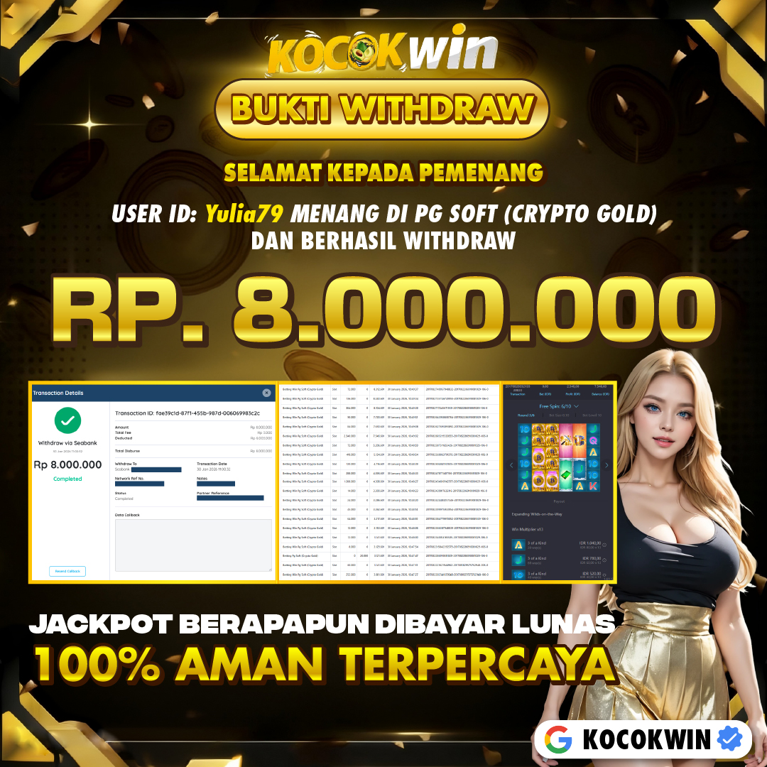 BUKTI WITHDRAW PG SOFT (CRYPTO GOLD) - KOCOK WIN