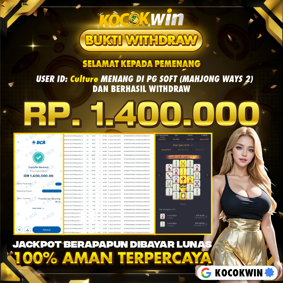 BUKTI WITHDRAW PG SOFT (MAHJONG WAYS 2) - KOCOK WIN