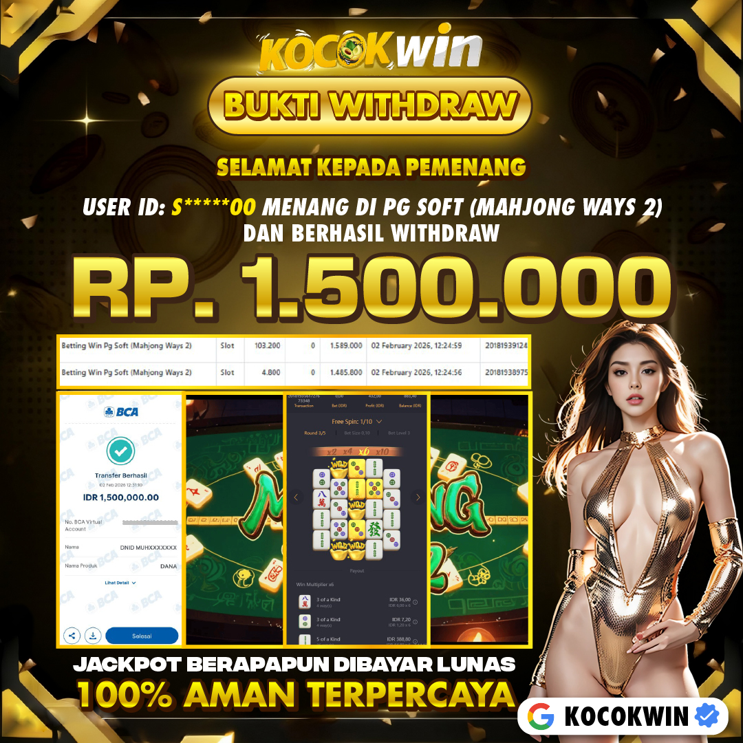 BUKTI WITHDRAW PG SOFT (MAHJONG WAYS 2)- KOCOK WIN