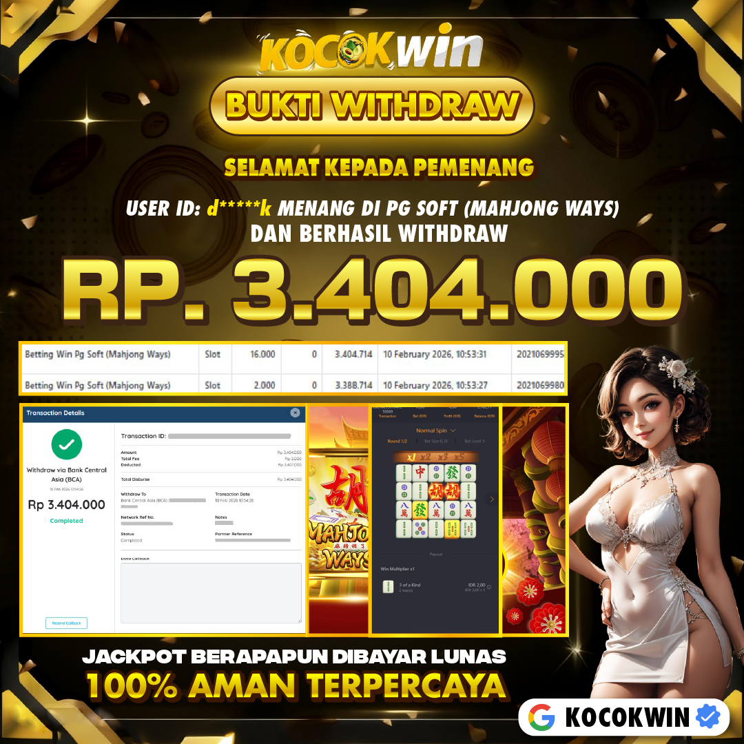 BUKTI WITHDRAW PG SOFT (MAHJONG WAYS )- KOCOK WIN