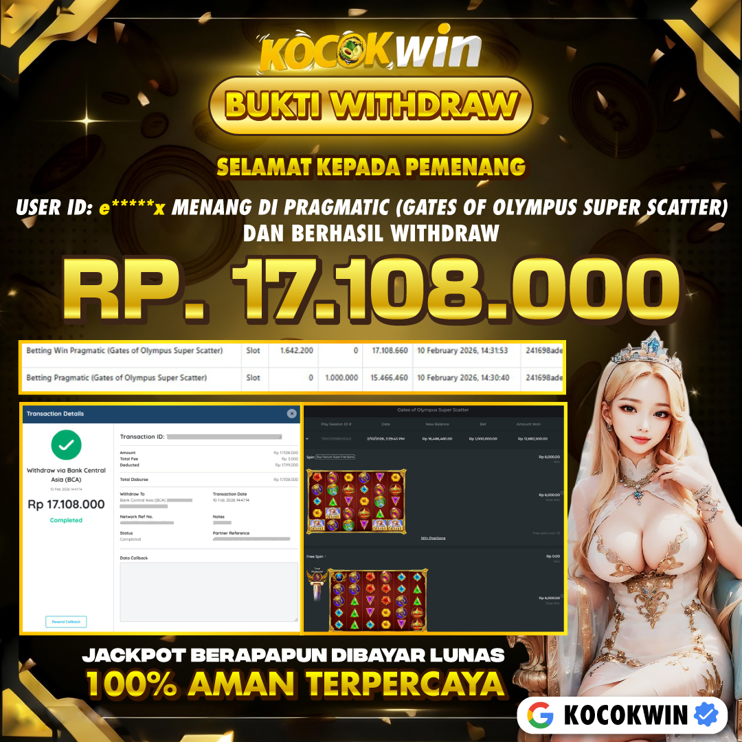 BUKTI WITHDRAW PRAGMATIC (GATE OF OLYMPUS SUPER SCATTER )- KOCOK WIN