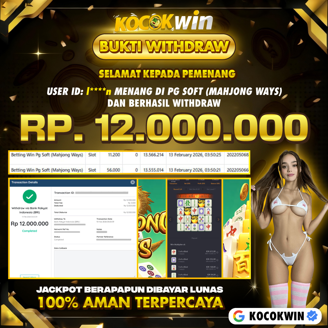 BUKTI WITHDRAW PG SOFT (MAHJONG WAYS 2)- KOCOK WIN