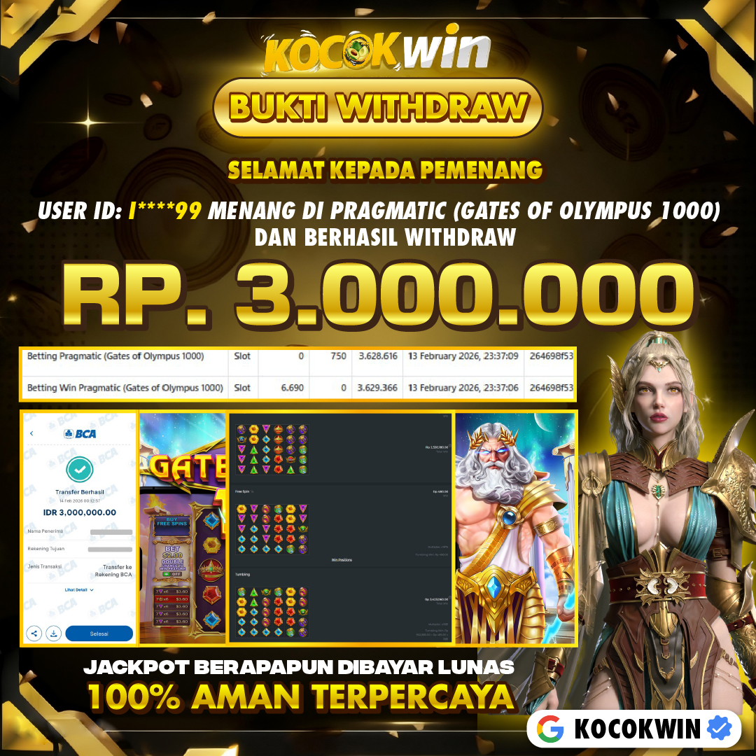 BUKTI WITHDRAW PRAGMATIC (GATE OF OLYMPUS 1000)- KOCOK WIN