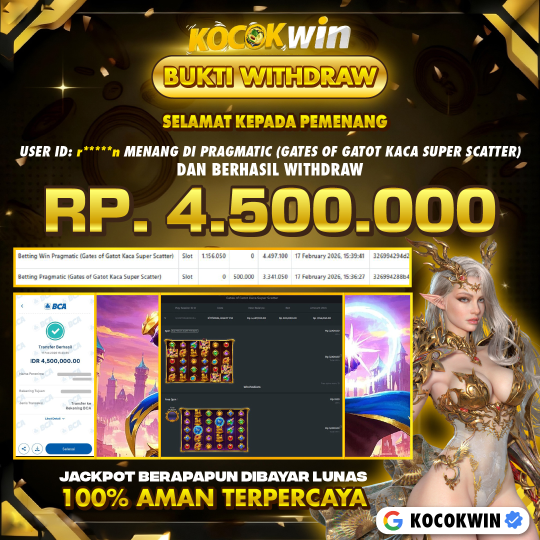 BUKTI WITHDRAW PRAGMATIC (GATE OF GATOT KACA SUPER SCATTER )- KOCOK WIN