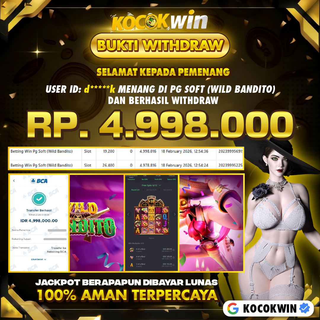 BUKTI WITHDRAW PG SOFT (WILD BANDITO )- KOCOK WIN