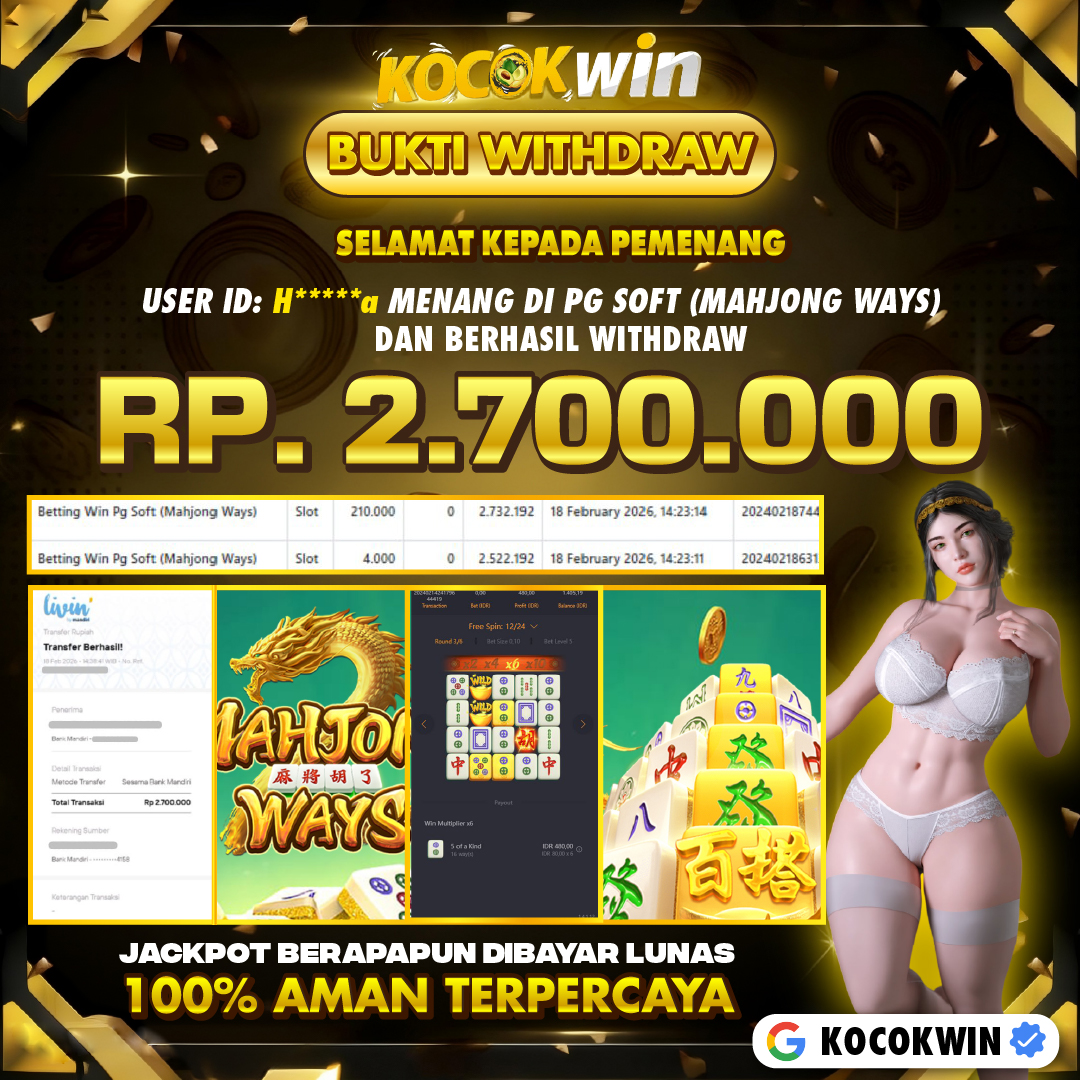 BUKTI WITHDRAW PG SOFT (MAHJONG WAYS )- KOCOK WIN
