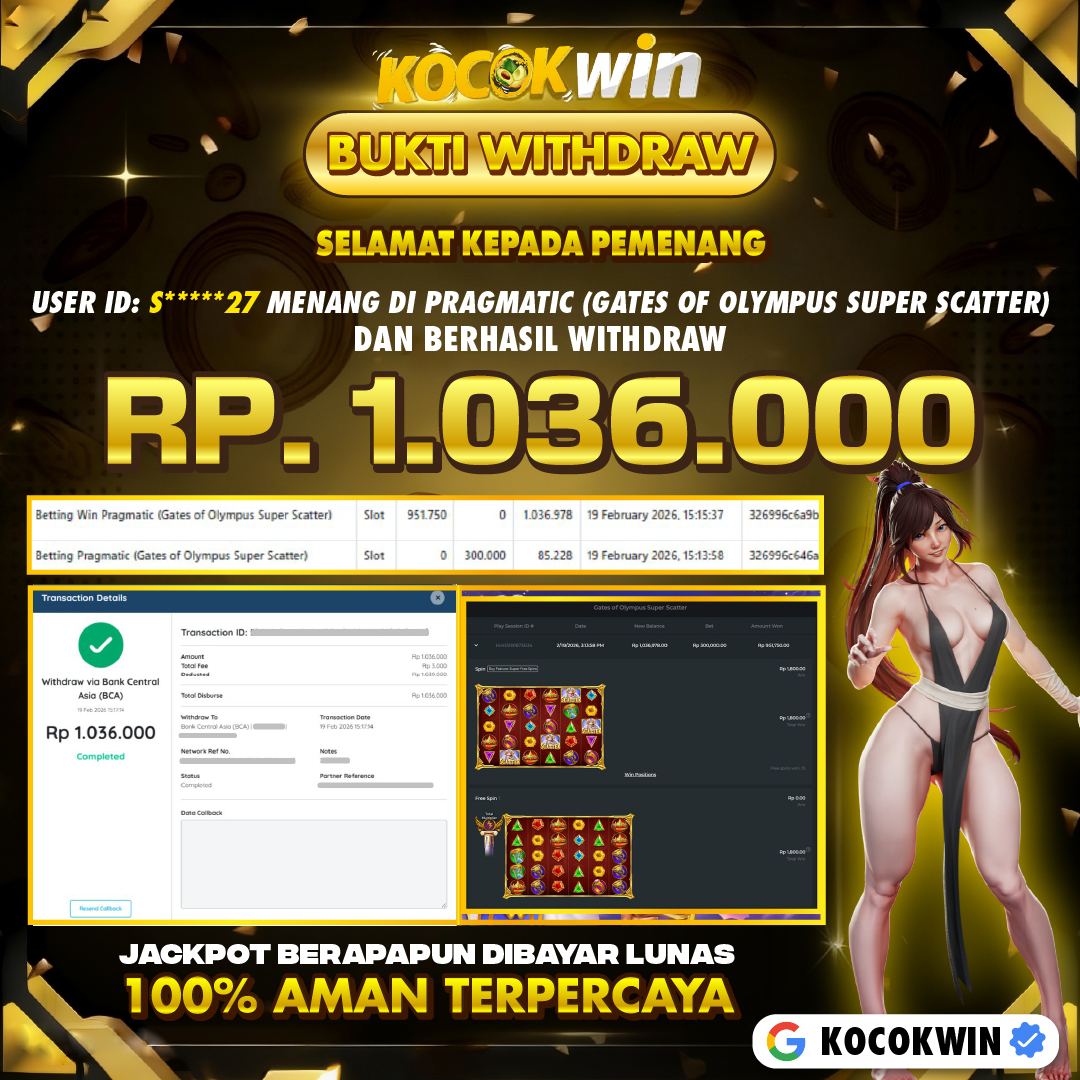 BUKTI WITHDRAW PRAGMATIC (GATE OF OLYMPUS SUPER SCATTER )- KOCOK WIN