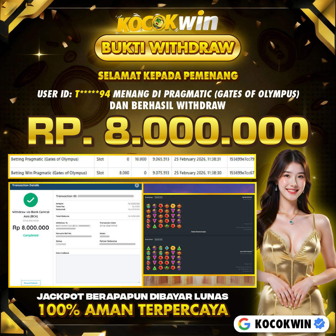 BUKTI WITHDRAW PRAGMATIC (GATE OF OLYMPUS )- KOCOK WIN