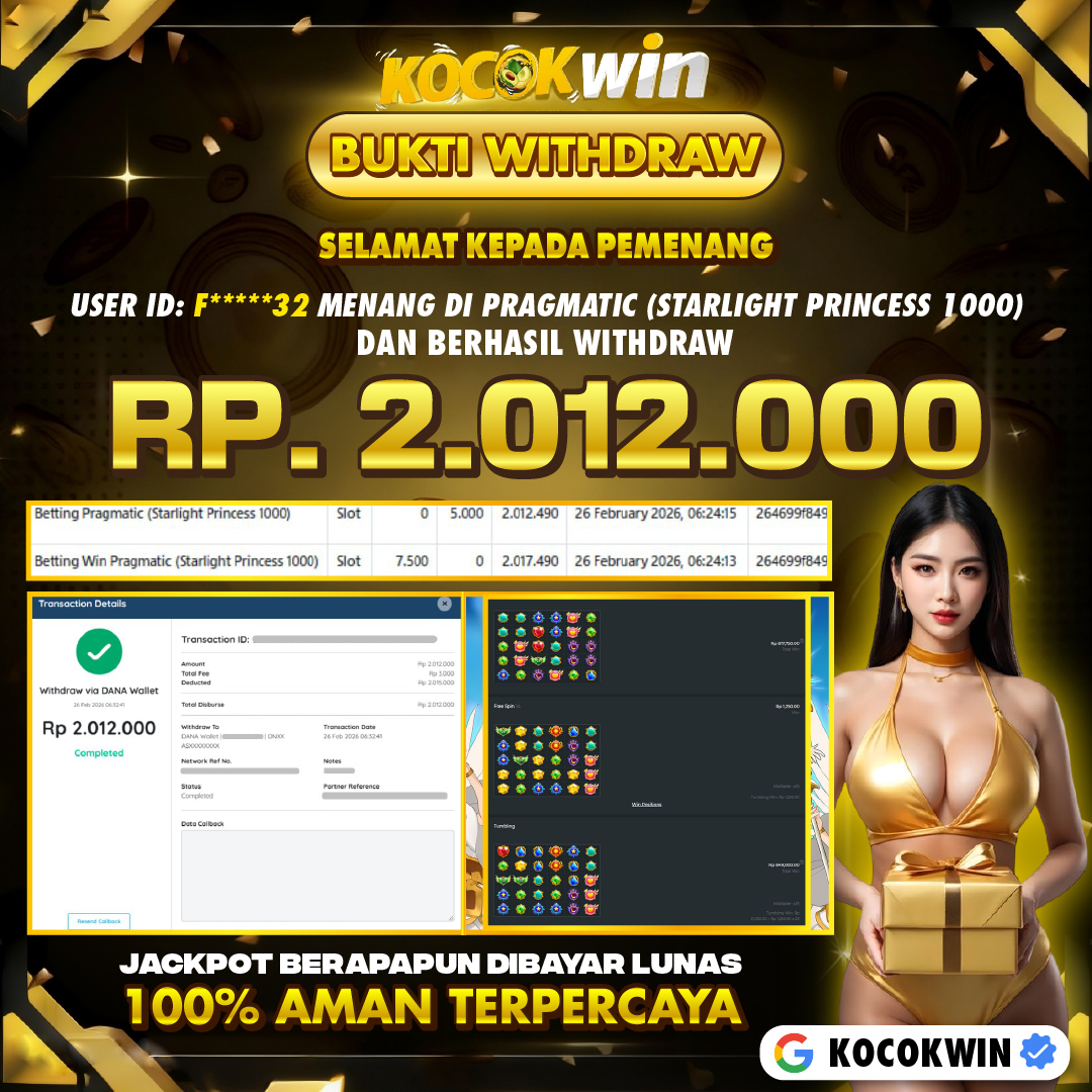 BUKTI WITHDRAW PRAGMATIC (STARLIGHT PRINCESS 1000 )- KOCOKWIN