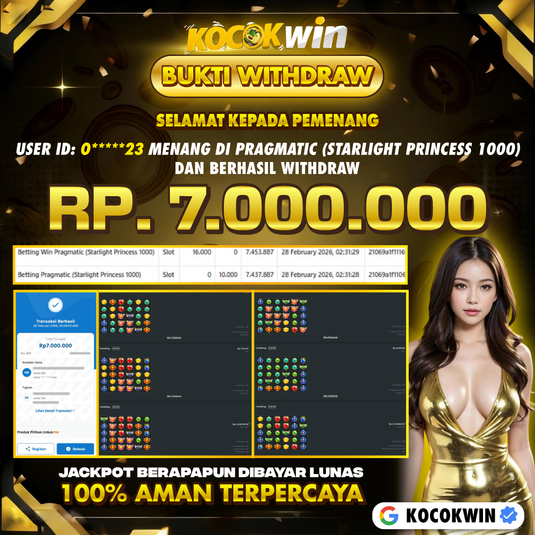 BUKTI WITHDRAW PRAGMATIC (STARLIGHT PRINCESS 1000 )- KOCOKWIN