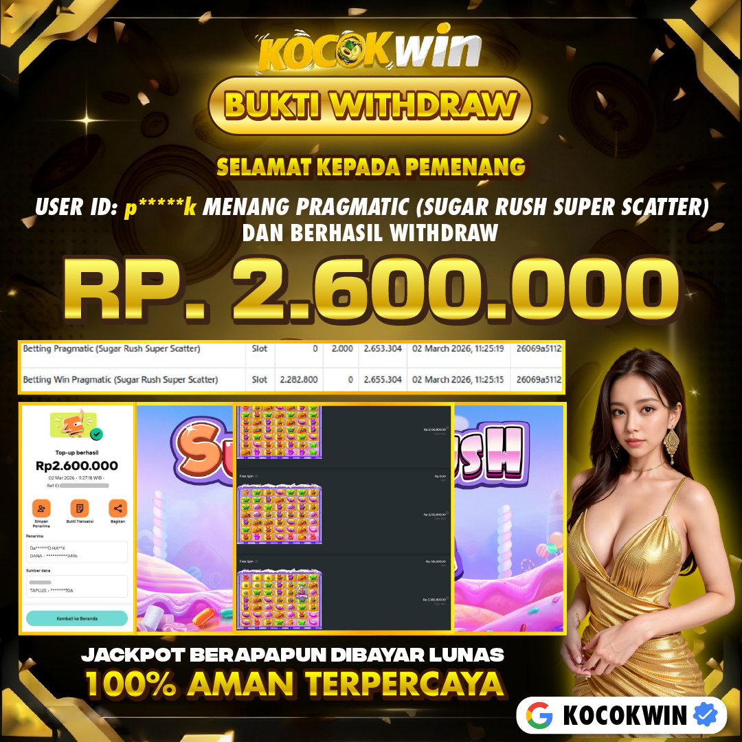 BUKTI WITHDRAW PRAGMATIC (SUGAR RUSH SUPER SCATTER)- KOCOK WIN