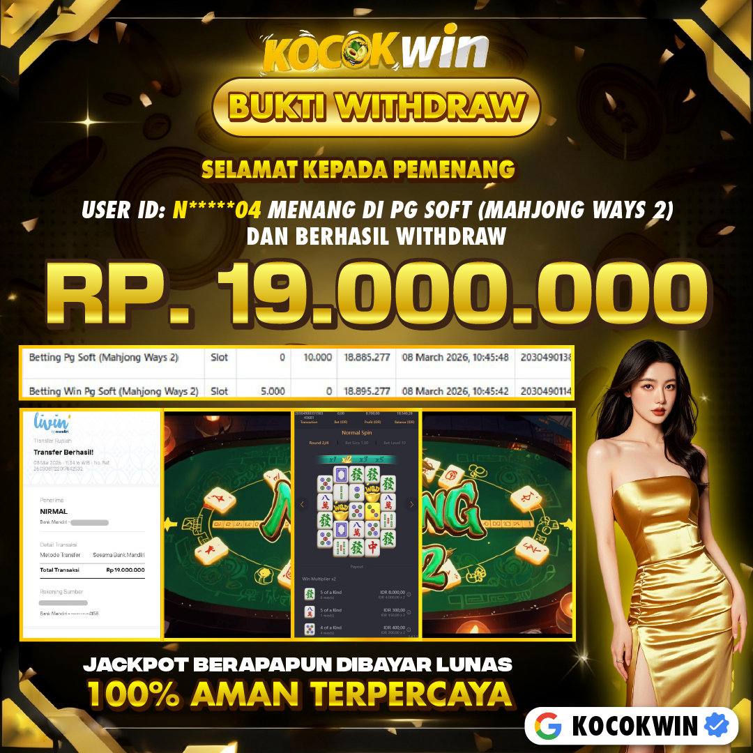 BUKTI WITHDRAW PG SOFT (MAHJONG WAYS 2)- KOCOK WIN