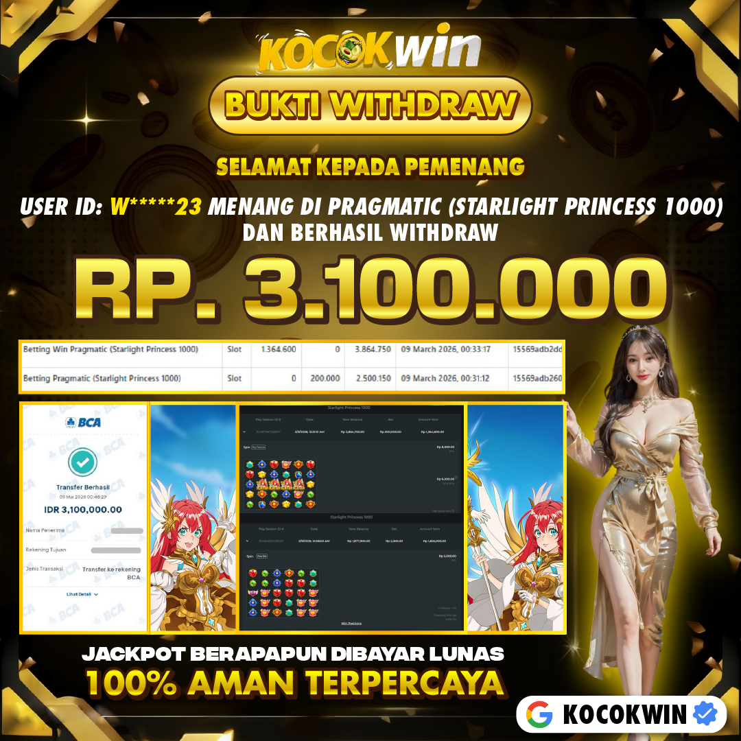 BUKTI WITHDRAW PRAGMATIC (STARLIGHT PRINCESS 1000 )- KOCOKWIN