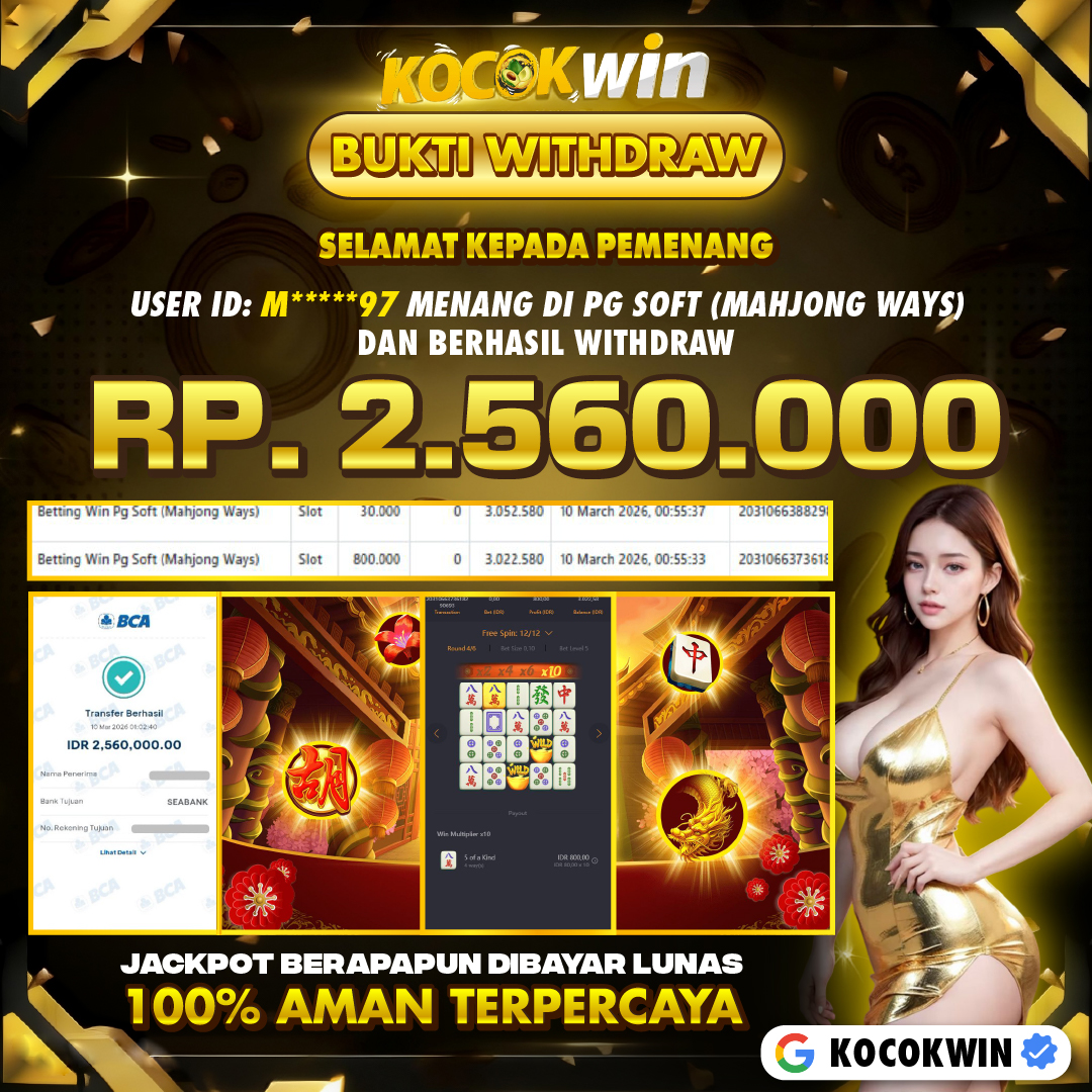 BUKTI WITHDRAW PG SOFT (MAHJONG WAYS )- KOCOK WIN