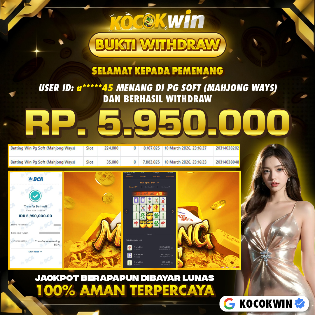 BUKTI WITHDRAW PG SOFT (MAHJONG WAYS )- KOCOK WIN
