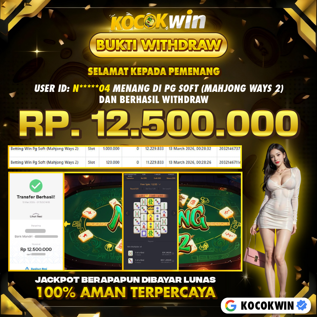 BUKTI WITHDRAW PG SOFT (MAHJONG WAYS 2 )- KOCOK WIN