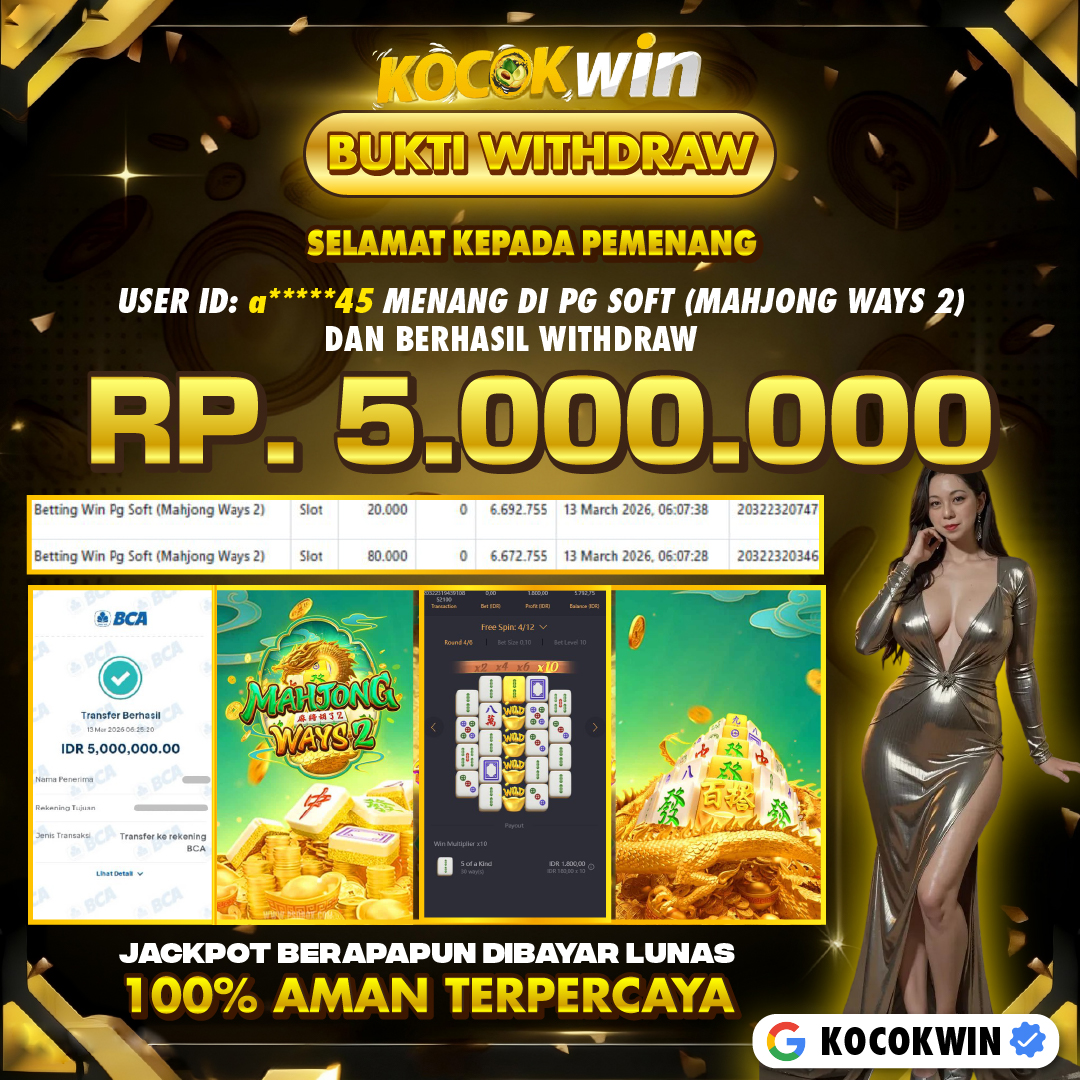 BUKTI WITHDRAW PG SOFT (MAHJONG WAYS 2)- KOCOK WIN